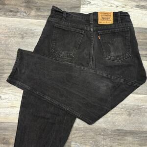 Vintage 90s Levi's 560 Orange Tab Black Mens 36x30 Loose Fit Tapered Jeans‎ USA